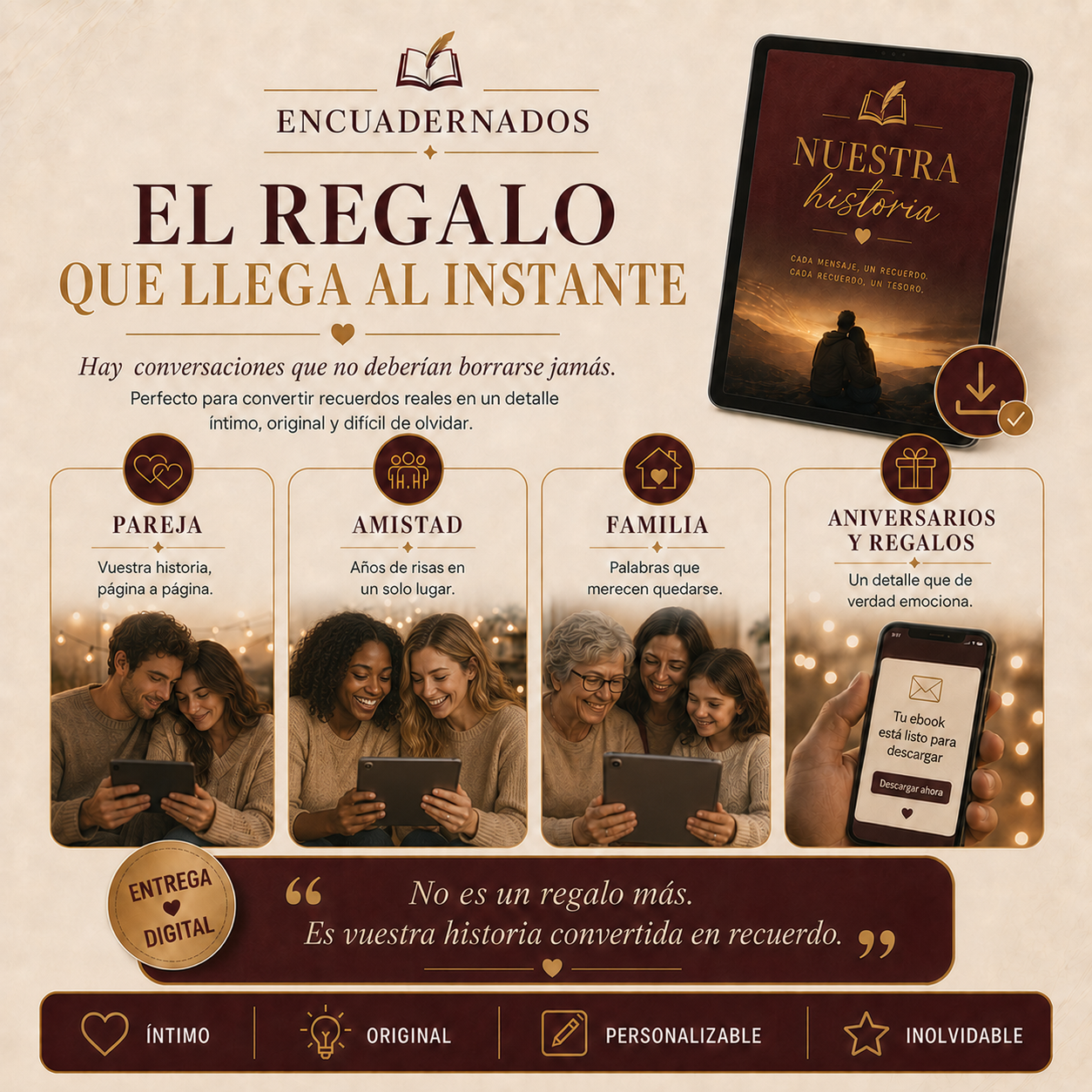 El regalo perfecto para pareja, amistad y familia